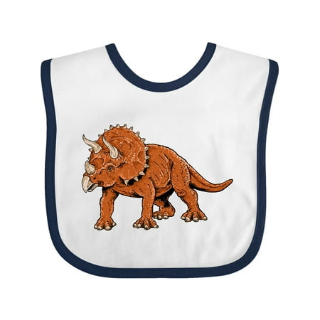 

Inktastic Triceratops Smiling Gift Baby Boy or Baby Girl Bib