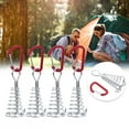 thumbnail image 1 of Clous de Ressort pour Tente de Store Extérieur, Boucle de Corde à Vent Légère pour Tente de Camping en Plein Air Haute Résistance Acier Inoxydable pour Randonnée pour Camping en Plein Air, 1 of 7