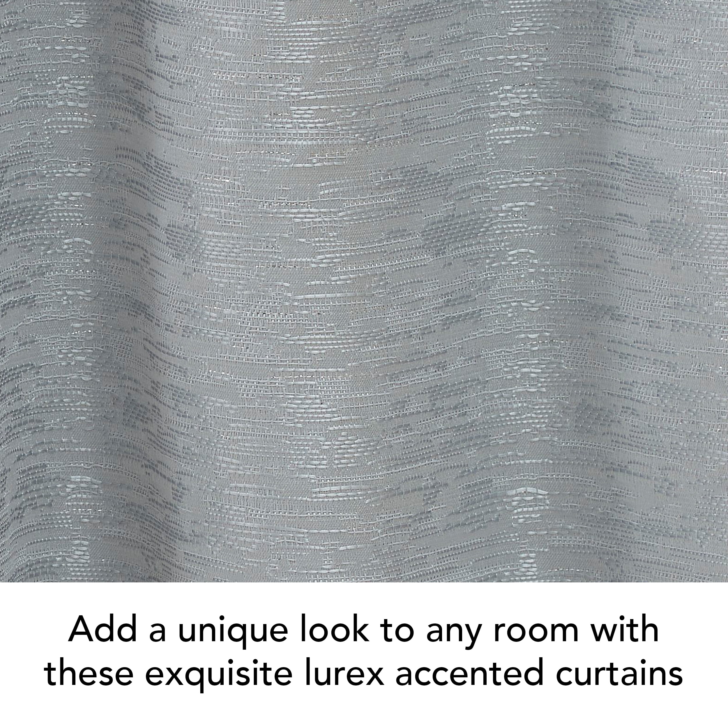 Creative Home Ideas Contemporary, Modern 2 Piece Jacquard Light Filtering Curtain Set