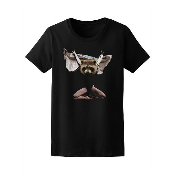 Funny Raccoon Ballerina T-Shirt Women -Image by Shutterstock, Female Small
