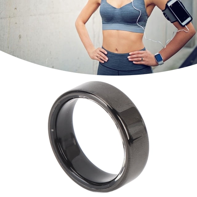Bague Intelligente Portable, Charge Magnétique en Acier Inoxydable IP68 Résistant à l'Eau Tracker D\'entraînement Physique Anneau 3 Modes d'Exercice Compteur de Pas pour Courir 17.3mm / 0.68 Po, 18.1mm / 0.71 Po, 18.9mm