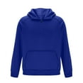 thumbnail image 3 of MHFRRA Sudadera con Capucha y Cremallera de Un Cuarto, Informal, Forrada, Cómoda, Suave, Cálida, para Invierno, Otoño, Exterior, Deportiva, con Capucha Azul, 3 of 4