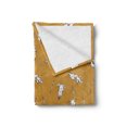 thumbnail image 2 of Rodeo Soft Flannel Fleece Throw Blanket, Bohemian Print of Cow Skulls with Retro Element and Feathers Wild West, Cozy Plush for Indoor and Outdoor Use, 50" x 70", Pale Coffee and White, by Ambesonne, 2 of 5