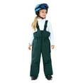 thumbnail image 3 of CPNG Kid's Boys Girls Snow Bib Pants Winter Windproof Ski Pants Outdoor Thickened Insulated Warm Snow Ski Bib Overalls(Blackish Green,5-6 Years), 3 of 7
