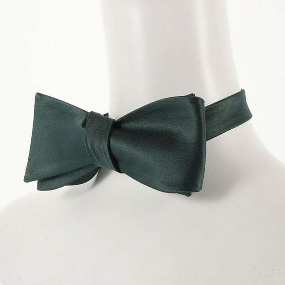 Raindrops  Men Classic Bowtie Wedding Man Oversized Black Sparkly Bridegroom Green