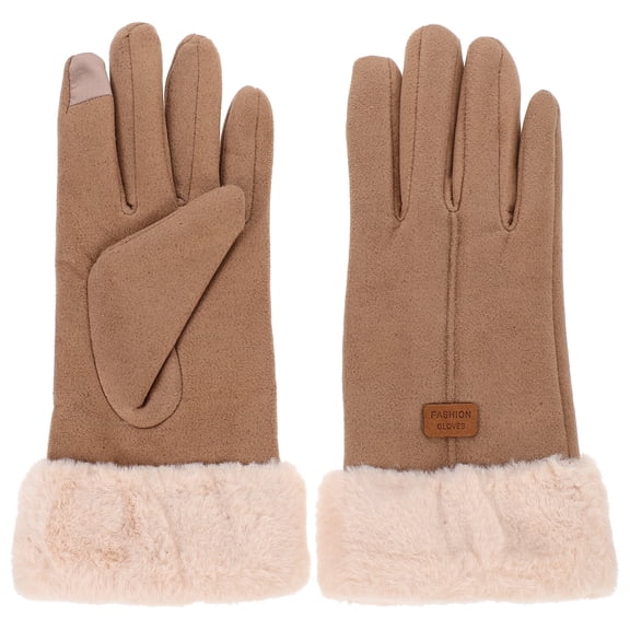 Mutmorningal 1 Pair Women’s Thickened Gloves for Winter Riding and Screen Use