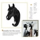 thumbnail image 2 of Perchero de pared con cabeza de animal en 3D, de resina, para abrigos y sombreros, resistente, para decoración del hogar, accesorios de baño, llavero, cabeza de caballo negra, 2 of 8
