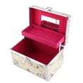 thumbnail image 3 of Gran Capacidad Cosmética Cosmética Herramientas de Extensión Caja de Almacenamiento ALUMINIO ALEACIÓN DE ALUMINIO DESERO DE DOBLE CAPA DE DISERO CASO DE MAQUILILEJE, 3 of 7