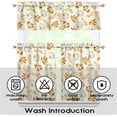 thumbnail image 6 of Fall Kitchen Curtains Valances and Tiers 3 Piece Set,Thanksgiving Pumpkin and Maple Leaf Rod Pocket Short Kitchen Tier Curtain over Sink Window,Farmhouse Cafe Curtains for Kitchen Autumn Decor 36 Inch, 6 of 6
