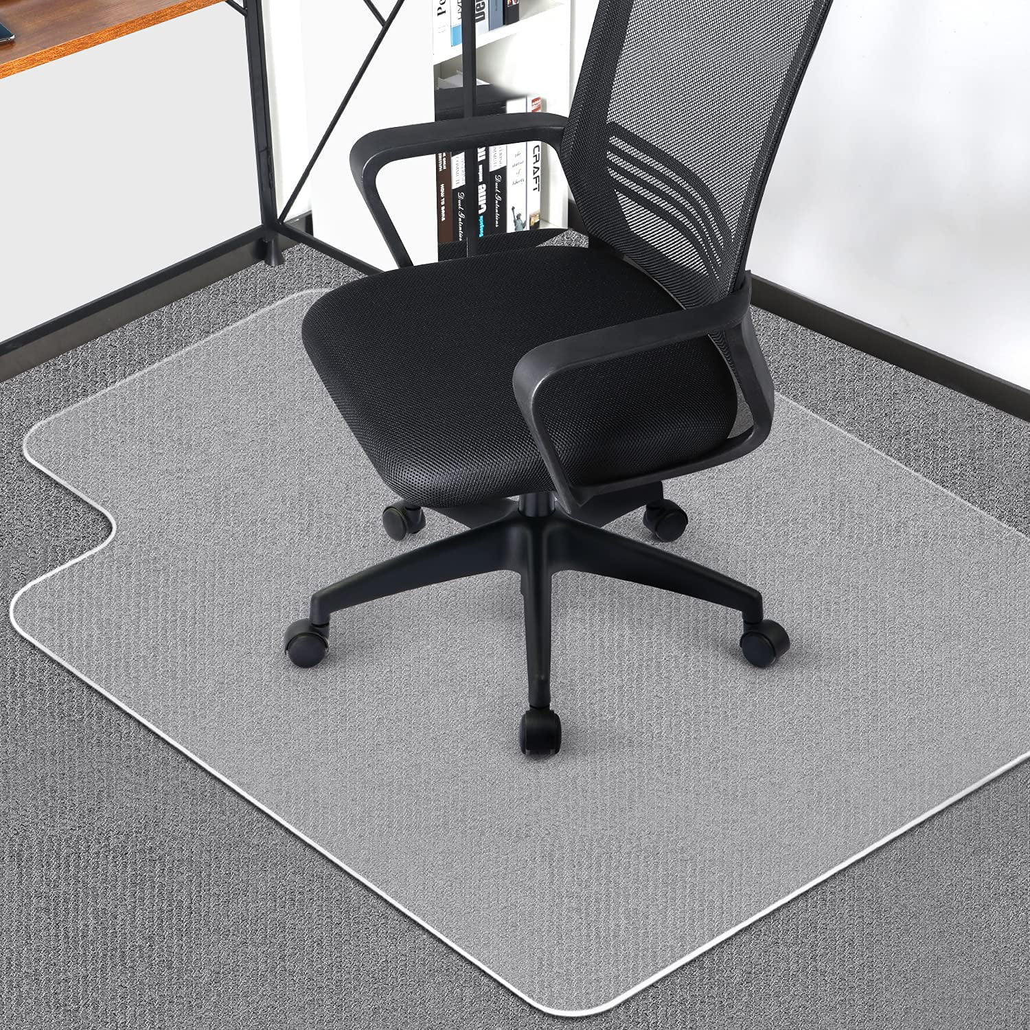 Floor Protector PVC Non Slip Computer Chair Mat Home Office  Transparent# 