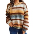 thumbnail image 1 of Avamo Femmes Pull Tops Manches Longues Tricot Pull Hiver Pull Bouffant Travail Jaune L, 1 of 3