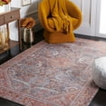 thumbnail image 3 of SAFAVIEH Tucson Neal Traditional Machine Washable Area Rug, 8' x 10', Grey/Rust, 3 of 9