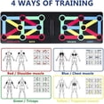 thumbnail image 2 of Tabla de flexiones plegable multifuncional para entrenamiento con pesas con asas para flexiones para fitness en casa, portátil, antideslizante, 2 of 5