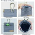 thumbnail image 3 of Raisingwell Dog Treat Pouch, Grey Pocket Sized Pet Training Pouch, Cotton Fabric, Hand Free Dog Walking Bag with Carabiner, Self-Closing Pet Feed Snack Reward, for Pet Puppy Travel or Outdoor Use, 3 of 5