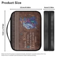 thumbnail image 5 of FKELYI Brown Floral Leo Lion Print Bible Cover with Handle Faux Leather Bible Case Book Cover with Zipper Pocket for Prayer Study Christian Bag Book Organzoer Holder, 5 of 6