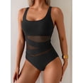 thumbnail image 4 of Traje de baño de una pieza B2prity con malla y control de abdomen, negro, 4 of 5