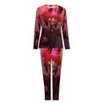 thumbnail image 5 of Hazbin Hotel Alastor Womens Pajama Set Loungewear Cozy Soft House Wear Sets Long Sleeve Round Neck T Shirt Top Bottom Pants Sleepwear, 5 of 9