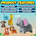 thumbnail image 4 of Mini Zoo Animals Bath Toys - (Pack of 12) Vinyl Rubber Jungle Safari Animal Figures, Squeezable Bath Tub Toys for Kids, Baby Shower, Birthday Party Supplies, Favors, Cake Decor, Table Decorations, 4 of 8