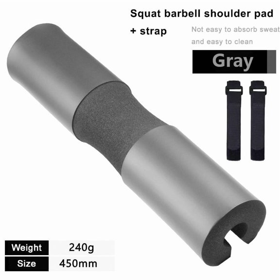 Fitness Weightlifting Barbell Pad Squat Protective Neck Shoulder Support Pads Gym Hip Training Weight Lifting Equipment (88-Gray)