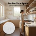thumbnail image 6 of 4 Pcs Expandable Shelf Organizers, Kitchen Cabinet Organizer Racks, Adjustable Metal Storage Shelves, Spice Racks for Kitchen Counter, Cupboard, Closet, Bathroom, 6 of 8