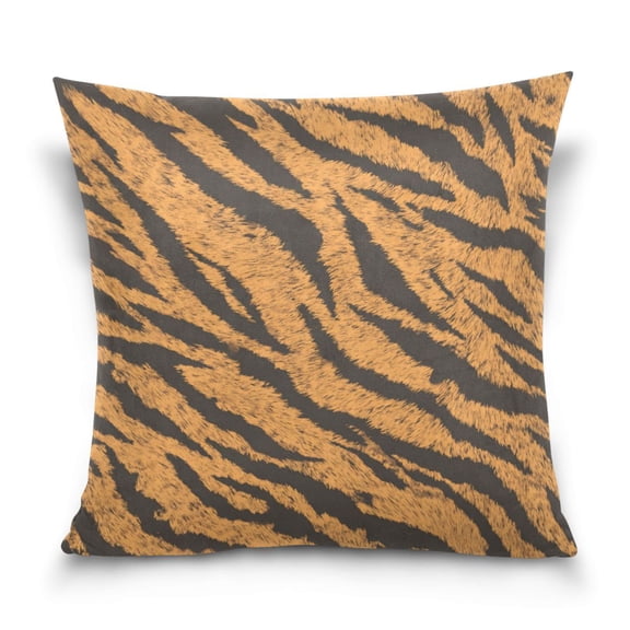 16" x 16" Decorative Throw Pillow Soft Double Sided Printed Pillow Cover Decorative with Hidden Zipper Tiger Stripes Pattern