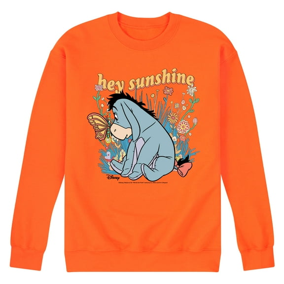 Winnie the Pooh - Butterfly Friends with Eeyore - Men's Crew Neck Fleece Pullover