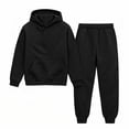 thumbnail image 6 of Ulanda Kids Sweatsuits 2 Piece Set Boys Girls Athletic Tracksuit Tween Trendy Jogging Suits Fall Winter Sweatpants Hoodie (Black, 2-3 Years), 6 of 6