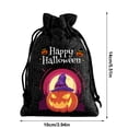 thumbnail image 4 of AZXY Halloween Drawstring Gift Bags Texture Pumpkin Print Candy Treat Pouches, Reusable Portable Multipurpose Goodie Sacks for Halloween Party Favors & Holiday Decor Storage, Black, 4 of 7