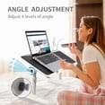 thumbnail image 3 of PHANCIR Height & Angle Adjustable Lap Desk, Laptop Stand Bed Tray with USB Fan & LED Light, Foldable Laptop Desk for Couch Sofa Floor, Black, 3 of 7