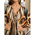 thumbnail image 4 of Women's Plus Size Kaftan Maxi Beach Dress Swimwear Cover up V Neck Caftan Loungewear Print Beachwear Vacation Outfit, 4 of 9