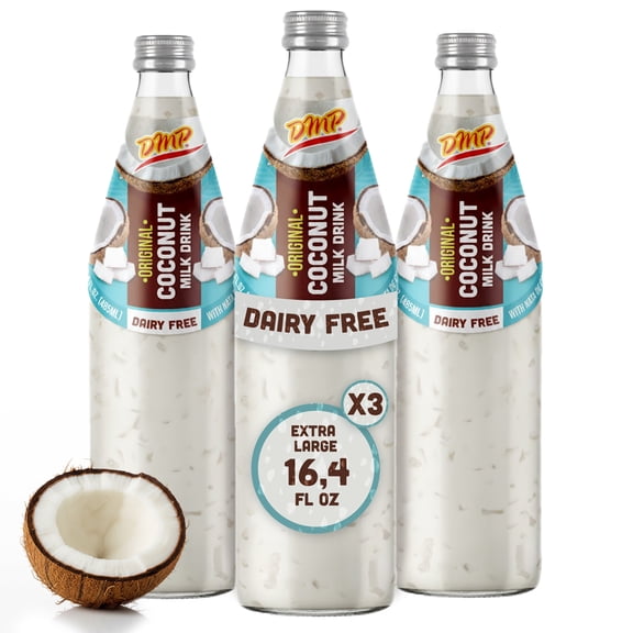 De Mi Pais Original Coconut Milk Drink, Dairy-Free & Lactose-Free Coconut Beverage, 16.4 fl oz Bottles,3-Pack