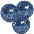 thumbnail image 1 of Bolas decorativas DomeStar Mosaico de cristal de 10 cm, color azul oscuro (3 unidades), 1 of 6