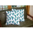 thumbnail image 3 of Set of 2 Watercolor Cactus Pattern Tropical Green Blue Cactus White Background Exotic Throw Pillow Covers 18X18 Inch Decorative Pillow Cases for Couch Bedroom Living Room, 3 of 6