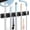 Black-5 Slots, variant on Heavy Duty White Broom Holder Wall Mount - Wood Mop and Broom Organizer with 3 Slots & 4 Hooks for Laundry Room, Kitchen, Garage Storage and Organization