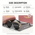 thumbnail image 2 of LolaDiva Unisex Fashion Cat-eye Frame Polarized Sunglasses Outdoor Activities Dressing Driving Sunglasses, 2 of 4