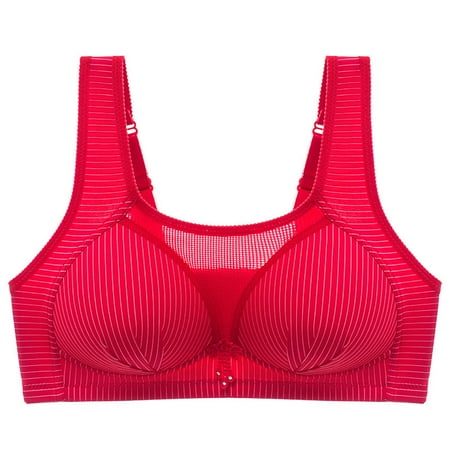 

Bra Sets For Women Sleep Bra Woman s Solid Color Comfortable Hollow Out Perspective Bra Underwear No Rims Red