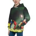 thumbnail image 2 of Lsque Pikmin Patten Youth Hoodie Sweatshirt Pullover with Kangaroo Pocket Boys and Girls Hoodie Warm Hoodie for Kids, 2 of 8