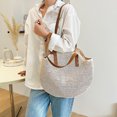 thumbnail image 3 of Bolsa Bolso de hombro tejido hecho a mano Boho Summer Tote Bolso de playa de paja (Blanco) Tmvgtek Para estrenar, 3 of 9