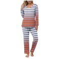 thumbnail image 2 of ZHUGeLI Womens Pajama Set Long Sleeve Pajamas Top and Pants V Neck Pjs Set Soft Loungewear with Pockets, 2 of 6
