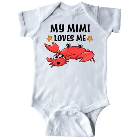

Inktastic My Mimi Loves Me- cute crab family Gift Baby Boy or Baby Girl Bodysuit