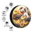thumbnail image 4 of Goofa Cute Panda Sunflower Pattern Universal Tire Cover for Jeep, SUV, Truck, and Trailer – Waterproof, UV-Resistant,Easy to Install, Fits 14"-17" Tires-17 inch, 4 of 6