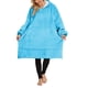 thumbnail image 4 of Sudadera con capucha Sherpa, manta tipo jersey de felpa con capucha, sudadera con capucha de gran tamaño, sudadera con capucha de moda para mujer, sudadera con capucha azul, 4 of 5