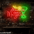 thumbnail image 3 of Glowneon Mamacita Needs Margarita Led Sign, Cocktail Bar Neon Light, 3 of 5