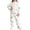 White, variant on Cethrio Girls Winter Pajama Sets, 2 Piece Long Sleeve Thermal Soft Girls' Sleepwear White Size 10-12