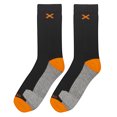 thumbnail image 5 of Basix Crew Socks for Men, Comfort Athletic Fit, Mid-Calf, Cotton, Orange Black Heather, 5 of 6