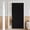 Black With Curtain Rods, variant on Blackout Accordion Door with Curtain Rods Included, Magnetic Invisible Folding Interior Door Curtain for Bedroom Doorway, 1-Pack, 55 x 80 Inch, Cream Yellow