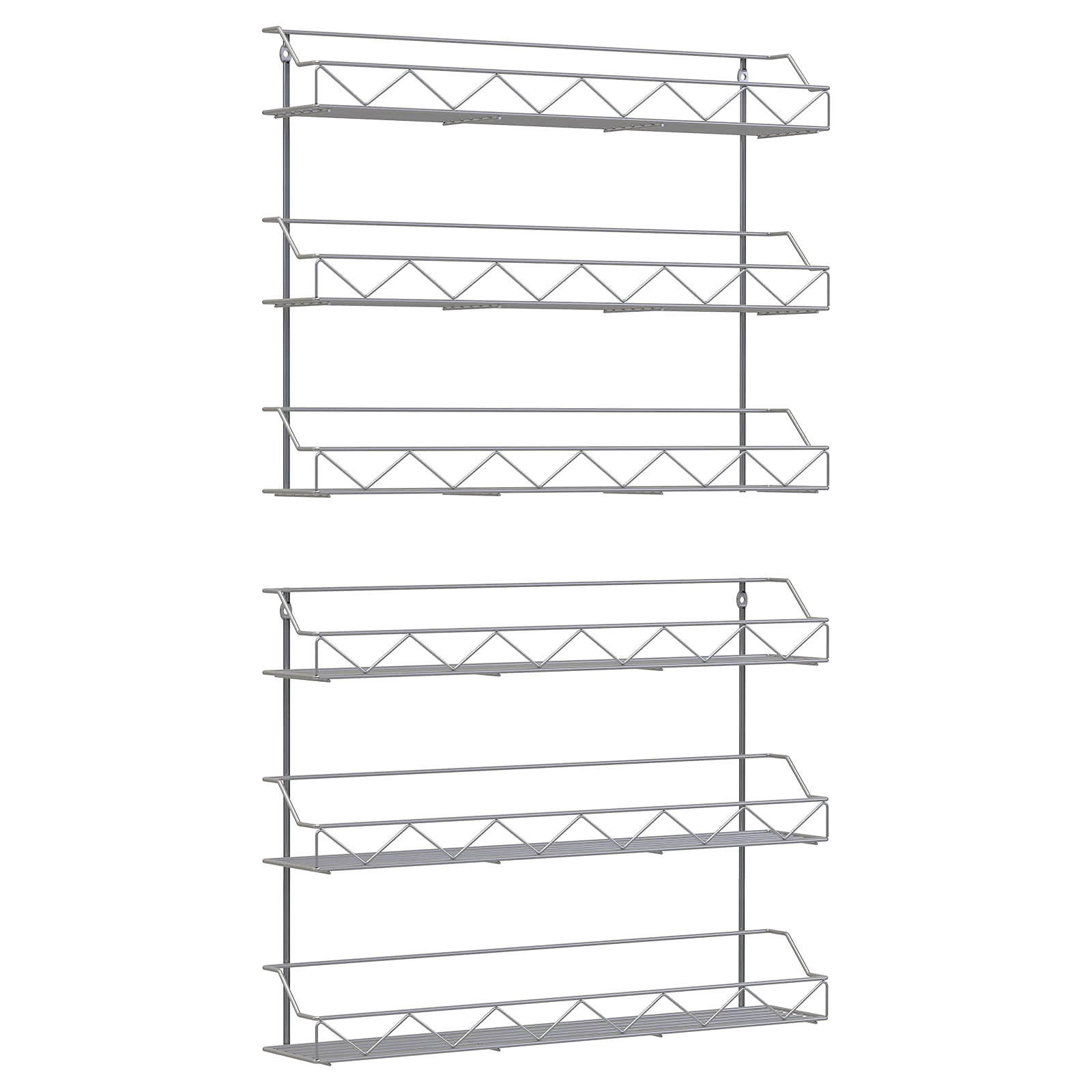 Auledio 2 Pack Spice Rack Wall Mount Durable Metal Seasoning Jars Shelf ...
