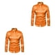 thumbnail image 4 of Camisa transpirable Sonducket para hombre - Satén - Manga larga - Naranja - M - METRO 2Conjunto, 4 of 6