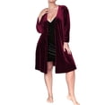 thumbnail image 2 of Gvmfive Women Plus Size Robe Soft Velvet Bathrobe Sleepwear Nightwear XL-5XL, 2 of 4