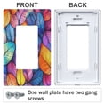 thumbnail image 3 of Yayeee Rocker Switch Wall Plate 1-Gang 4.6"x2.9" Home Decorative Outlet Cover, Colorful Leaves, 3 of 6